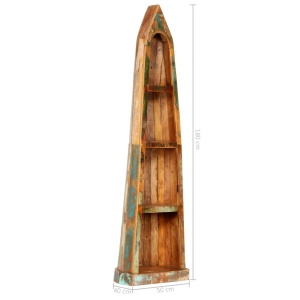 Bibliotecă, 50 x 40 x 180 cm, lemn masiv reciclat - Img 7