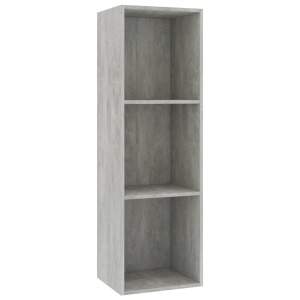 Bibliotecă/Comodă TV, gri beton, 36 x 30 x 114 cm, PAL - Img 2