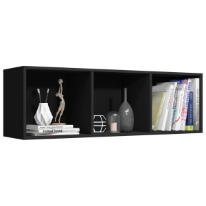 Bibliotecă/Comodă TV, negru, 36 x 30 x 114 cm, PAL - Img 8