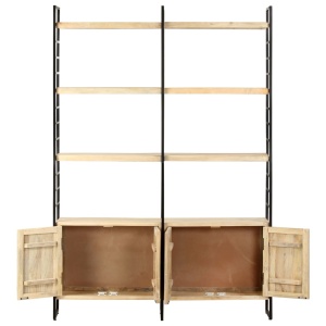 Bibliotecă cu 4 rafturi, 124 x 30 x 180 cm, lemn masiv de mango - Img 4