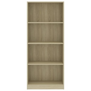 Bibliotecă cu 4 rafturi, stejar Sonoma, 60 x 24 x 142 cm, PAL - Img 4