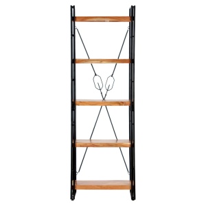 Bibliotecă cu 5 rafturi, 60 x 30 x 180 cm, lemn masiv de acacia - Img 2