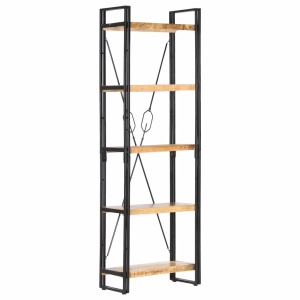 Bibliotecă cu 5 rafturi, 60 x 30 x 180 cm, lemn masiv de mango - Img 6