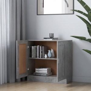 Bibliotecă, gri beton, 82,5 x 30,5 x 80 cm, PAL - Img 3
