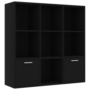 Bibliotecă, negru, 98 x 30 x 98 cm, PAL - Img 2