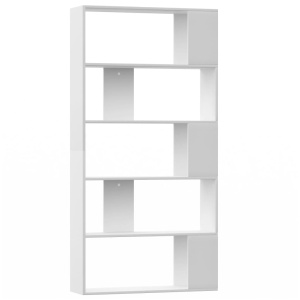 Bibliotecă/Separator cameră, alb, 80x24x159 cm, PAL - Img 2