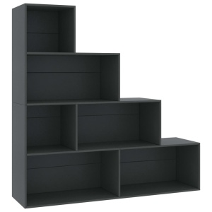 Bibliotecă/Separator cameră, gri, 155x24x160 cm, PAL - Img 2
