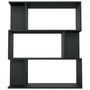 Bibliotecă/Separator cameră, negru, 80x24x96 cm, PAL - Img 5