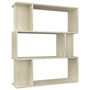 Bibliotecă/Separator cameră, stejar Sonoma, 80x24x96 cm, PAL - Img 2