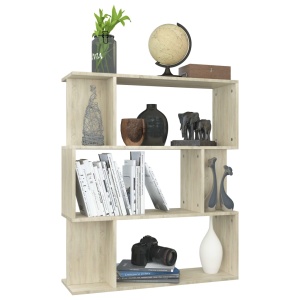 Bibliotecă/Separator cameră, stejar Sonoma, 80x24x96 cm, PAL - Img 8