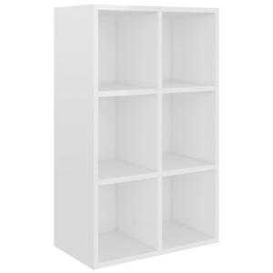 Bibliotecă/Servantă, alb extralucios, 66 x 30 x 97,8 cm, PAL - Img 2