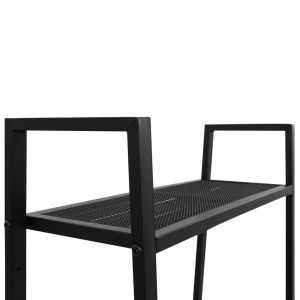 Bibliotecă tip scară, 4 trepte, metal, negru - Img 4