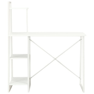 Birou cu rafturi, alb, 102 x 50 x 117 cm - Img 2