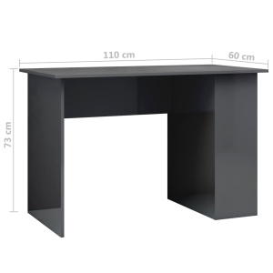 Birou, gri extralucios, 110 x 60 x 73 cm, PAL - Img 5