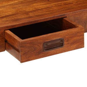 Birou, lemn masiv de acacia, finisaj sheesham, 110 x 50 x 76 cm - Img 6