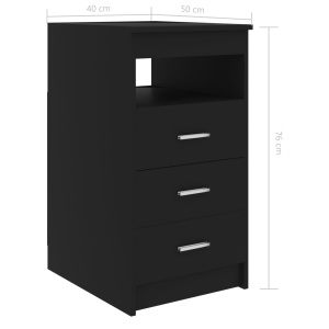 Birou, negru, 140 x 50 x 76 cm, PAL - Img 7