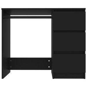 Birou, negru, 90 x 45 x 76 cm, PAL - Img 4