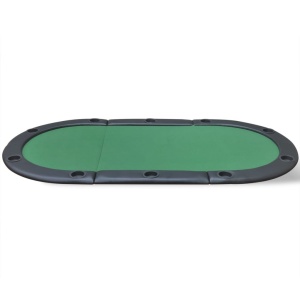 Blat de masă de poker pentru 10 jucători, pliabil, verde - Img 3