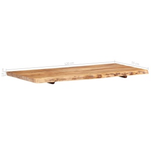 Blat lavoar de baie, 120 x 55 x 3,8 cm, lemn masiv de acacia - Img 4