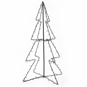 Brad Crăciun conic, 78x120 cm, 160 LED-uri, interior & exterior - Img 2