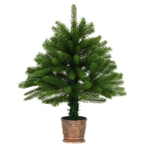 Brad de Crăciun artificial, ace cu aspect natural, 65 cm, verde - Img 3