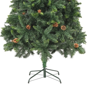 Brad de Crăciun artificial cu conuri de pin, verde, 210 cm - Img 6