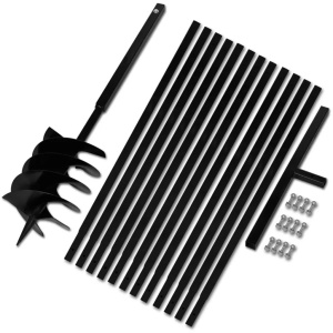 Burghiu manual găuri in pământ 200 mm cu tub prelungitor 13 m