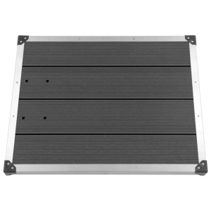 Cădiță de duș de exterior gri 80x62 cm WPC și oțel inoxidabil - Img 4
