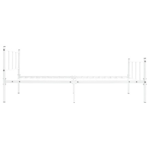 Cadru de pat, alb, 90 x 200 cm, metal - Img 4