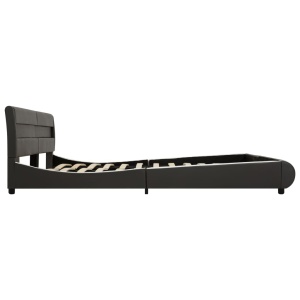 Cadru de pat cu LED, antracit, 180 x 200 cm, piele ecologică - Img 8