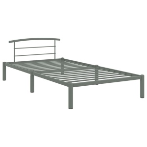 Cadru de pat, gri, 100 x 200 cm, metal - Img 2