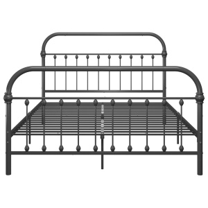 Cadru de pat, gri, 120 x 200 cm, metal - Img 3