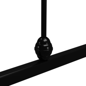Cadru de pat, negru, 160 x 200 cm, metal - Img 6