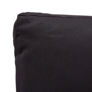 Canapea de grădină cu 2 locuri cu perne, negru, 124 cm, poliratan - Img 4
