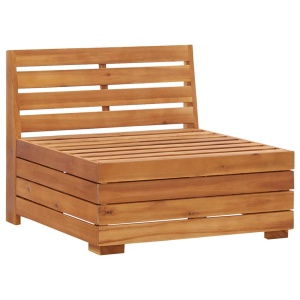 Canapea mijloc modulară cu perne, 1 buc., lemn masiv de acacia - Img 4