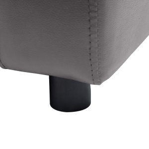 Canapea pentru câini, gri, 80 x 50 x 40 cm, piele ecologică - Img 7