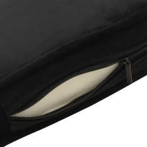 Canapea pentru câini, negru, 81x43x31cm, pluș & piele ecologică - Img 7
