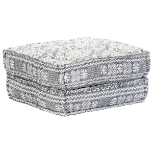 Canapea puf modulară cu 2 locuri, gri deschis, material textil - Img 8