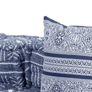 Canapea puf modulară cu 4 locuri, indigo, material textil - Img 9