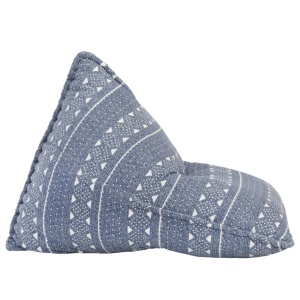 Canapea tip sac, indigo, material textil, petice - Img 3