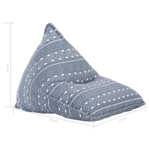 Canapea tip sac, indigo, material textil, petice - Img 6