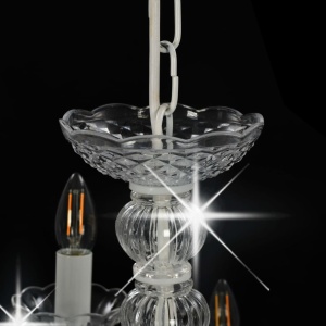 Candelabru cu 2 rânduri, alb, becuri 15 x E14 - Img 5