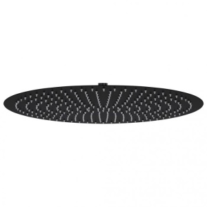 Cap de duș tip ploaie rotund, negru, 50 cm, oțel inoxidabil
