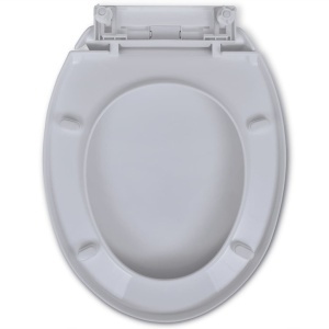 Capac WC cu inchidere silențioasă, alb, oval - Img 8