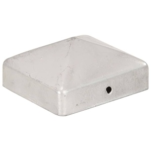 Capace stâlpi de gard piramidă 6 buc. metal galvanizat 71x71 mm - Img 4
