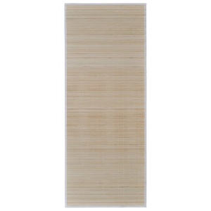 Carpetă dreptunghiulară din bambus natural, 80 x 300 cm - Img 2
