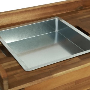 Cărucior bucătărie grădină, 92x43,5x141,5 cm, lemn de acacia - Img 3