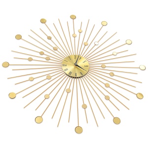 Ceas de perete, auriu, 70 cm, metal - Img 5