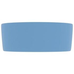 Chiuvetă baie lux albastru deschis mat 40x15 cm ceramică rotund - Img 4