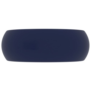 Chiuvetă baie lux albastru inchis mat 40x15 cm ceramică rotund - Img 4